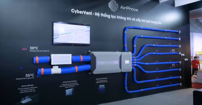 Hệ thống thông gió công nghiệp nào tốt nhất hiện nay? 1 hệ thống xử lý không khí CyberVent