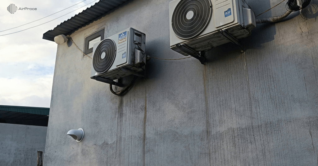 Đầu hút máy cấp gió tươi AC lắp cạnh cục nóng điều hòa có sao không? 1