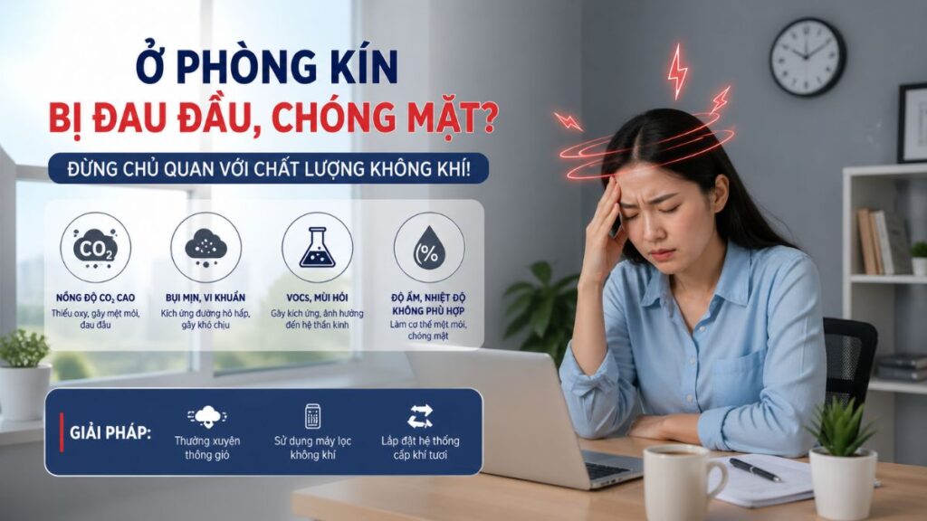 ở phòng kín bị đau đầu