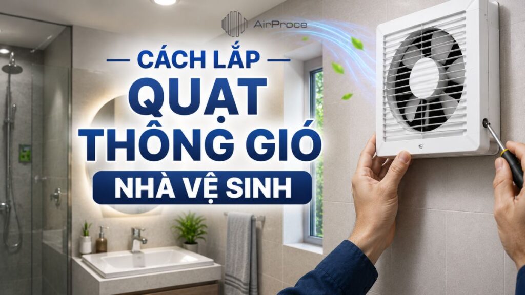 Cách lắp quạt thông gió nhà vệ sinh giảm mùi và chống bí khí 1