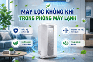 máy lọc không khí trong phòng máy lạnh