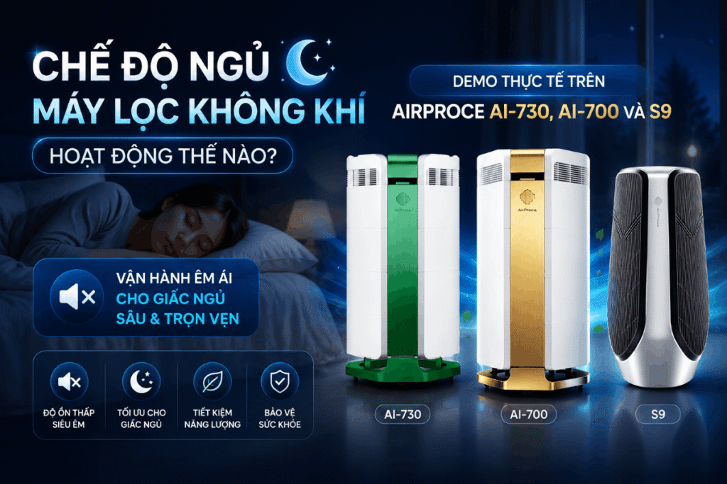 chế độ ngủ máy lọc không khí hoạt động thế nào