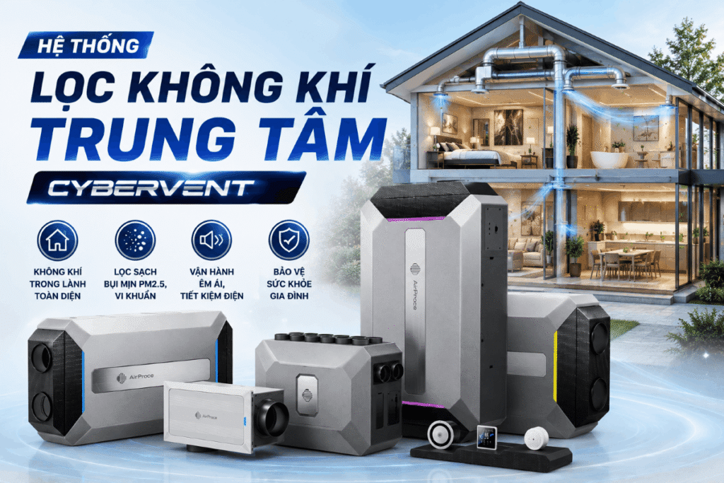 hệ thống lọc không khí trung tâm cho nhà