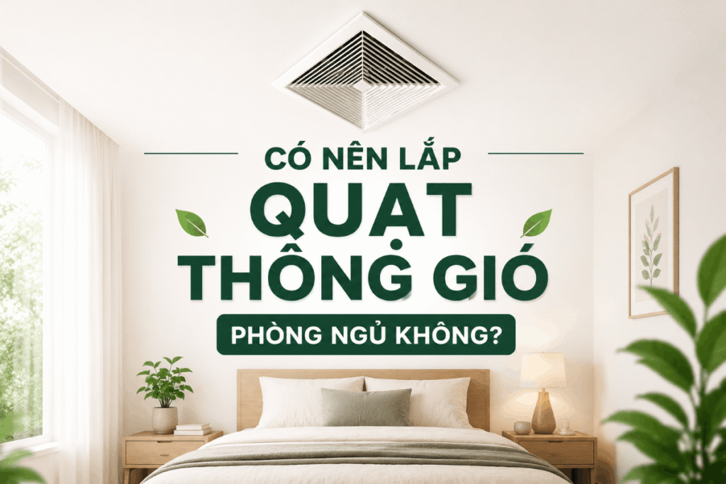 Có nên lắp quạt thông gió phòng ngủ không? Gợi ý từ chuyên gia 1 quạt thông gió phòng ngủ